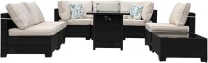 Ophelian Patio Furniture Set With Gas Fire Pit