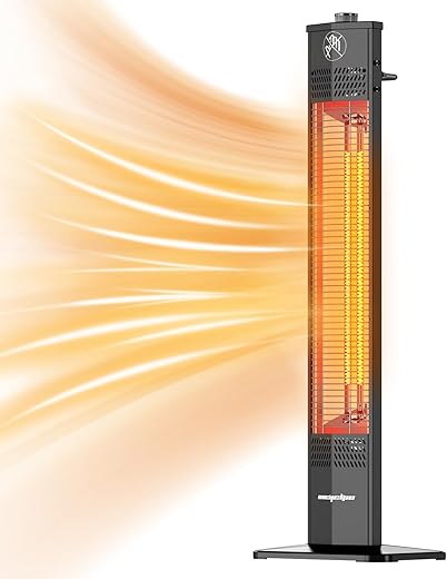 Encyclpo Patio Heater, 1500W Infrared, 36 In
