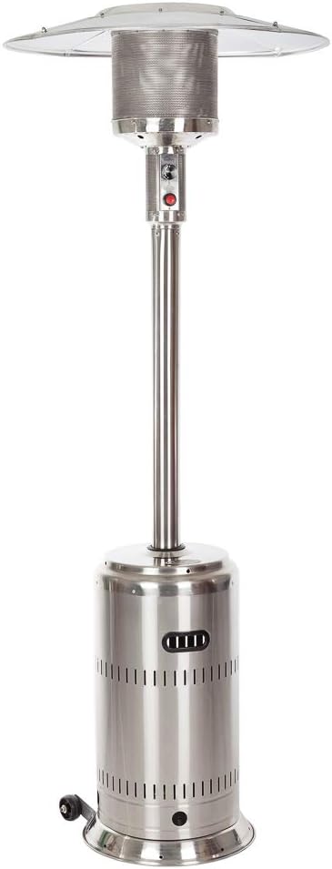 Fire Sense Patio Heater With Wheels, 50,000 BTU Output