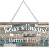 Hotop Patio Wall Art Metal Plaque Sign