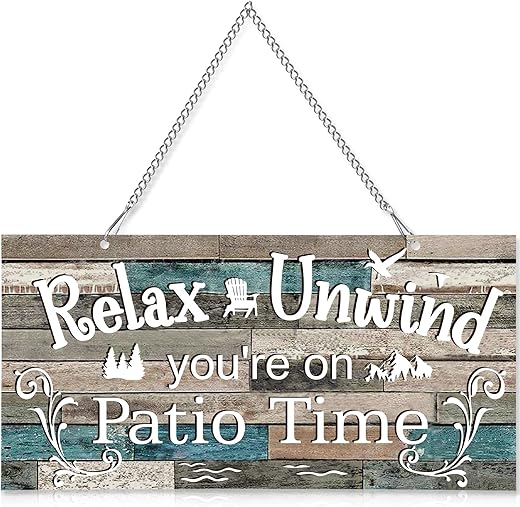 Hotop Patio Wall Art Metal Plaque Sign