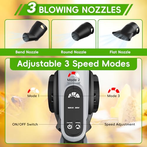 PATODOR Cordless Electric Leaf Blower With Batteries - Image 4