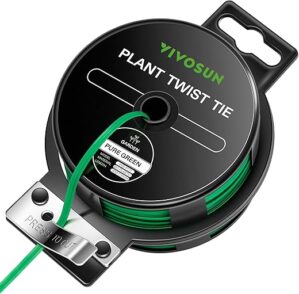 VIVOSUN PE-Coated Twist Ties With Cutter