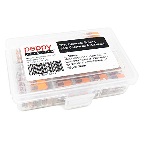 Peppy Products Lever-Nuts 36pc Compact Wire Connector Assortment 221-412, 221-413, 221-415 - Image 2