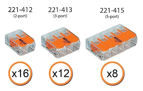 Peppy Products Lever-Nuts 36pc Compact Wire Connector Assortment 221-412, 221-413, 221-415 - Image 3