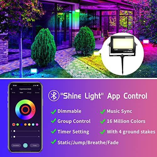 Pesken LED Flood Light Outdoor RGB Floodlights - Image 2