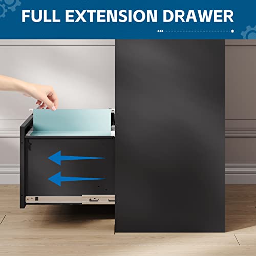 PEUKC 2-Drawer Metal File Cabinet With Shelves - Image 4