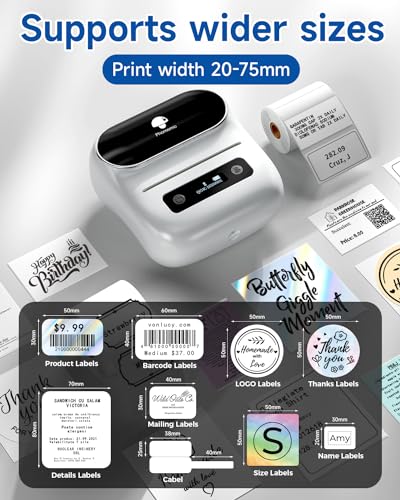 Phomemo M220 3.14 Inch Bluetooth Thermal Label Printer - Image 2