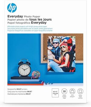 HP Photo Paper, Glossy, 8.5x11, 50 Sheets (Q8723A)