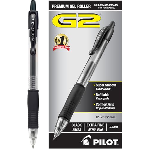 Pilot G2 Premium Gel Roller Pens, Black - Image 2
