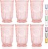 Yungala Pink Highball Tumblers Set of 6 Vintage