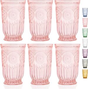 Yungala Pink Highball Tumblers Set of 6 Vintage