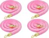 YOKIVE Pink Velvet Stanchion Rope, 4 Pcs, 5 Feet