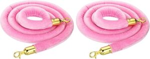 YOKIVE Pink Velvet Stanchion Rope, 8 Feet