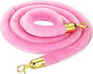 YOKIVE Pink Velvet Stanchion Rope, 8 Feet