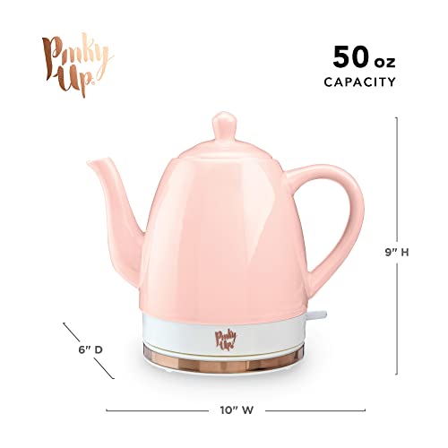 Pinky Up Noelle Ceramic Gooseneck Electric Kettle - Image 4