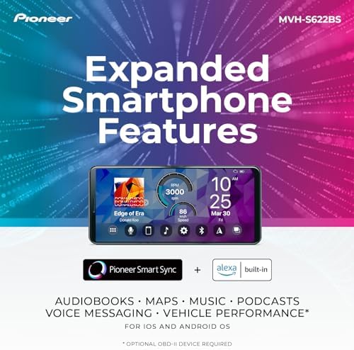 PIONEER MVH-S622BS Double Din Bluetooth Car Stereo - Image 4