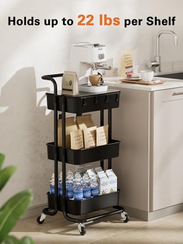 Pipishell 3 Tier Rolling Cart Organizer - Image 3