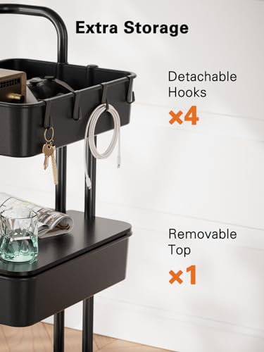 Pipishell 3 Tier Rolling Cart Organizer - Image 4