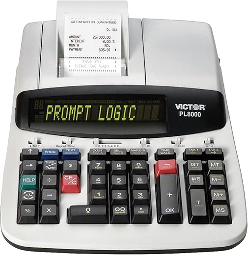 Victor PL8000 Thermal Printing Calculator, Prompt Logic
