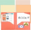 EOOUT Plastic Folders With 2 Pockets, Retro Colors