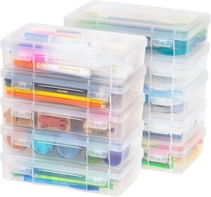 IRIS Plastic Pencil Case Box Organizer, 10-Pack