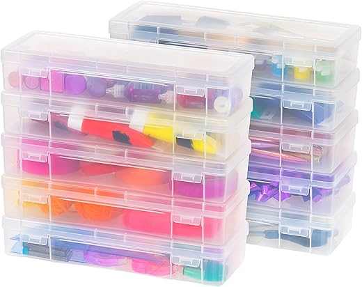 IRIS Plastic Pencil Case Box Organizer, 10-Pack