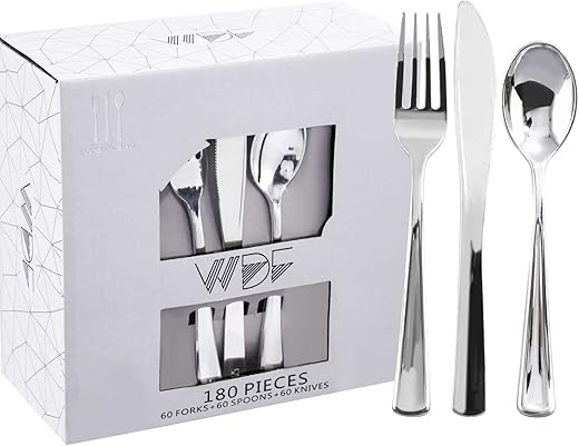 WDF Plastic Silverware Heavy Duty Set