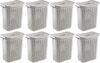 Sterilite Plastic Wicker Style Laundry Hamper, Cement Gray