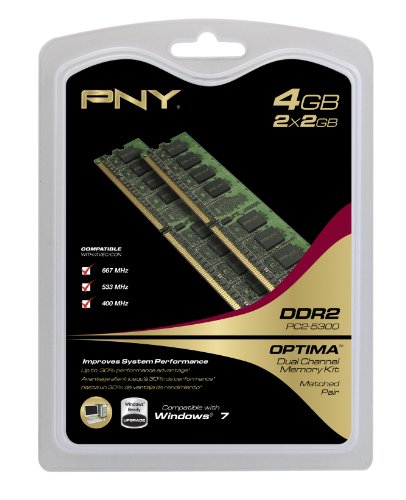 PNY Optima 4GB Dual Channel DDR2 667 MD4096KD2-667 - Image 2
