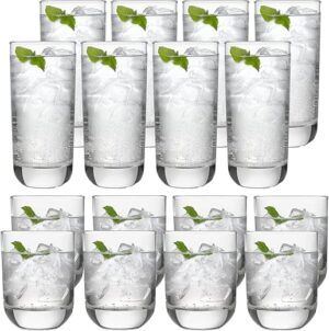 Libbey Polaris 16-Piece Tumblers And Rocks Glass Set