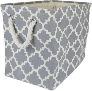 DII Polyester Lattice Storage Bin, Large, Gray