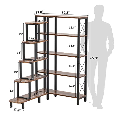 PONROL Industrial Reversible 5 Tier Ladder Shelves - Image 3