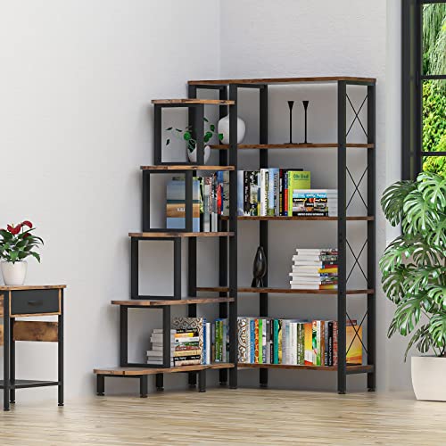 PONROL Industrial Reversible 5 Tier Ladder Shelves - Image 2