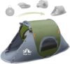 Night Cat Pop-up Camping Tent: 1 Person Waterproof