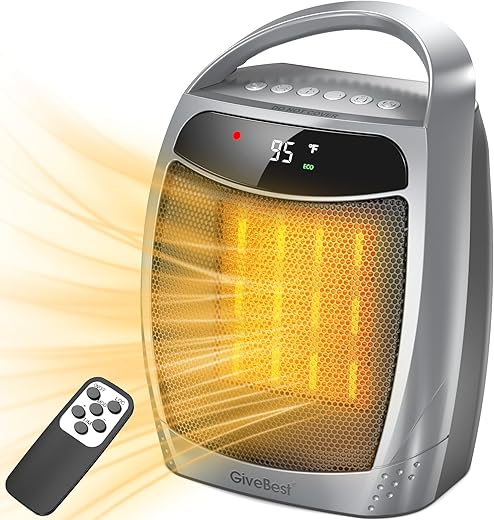 GiveBest Portable 1500W Space Heater With Remote