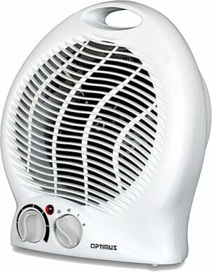 Optimus Portable 2-Speed Fan Heater, White