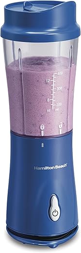 Hamilton Beach Portable Blender With 14 Oz Travel Cup, Blue (51132)
