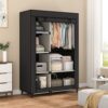 Calmootey Portable Closet Wardrobe With 6 Shelves