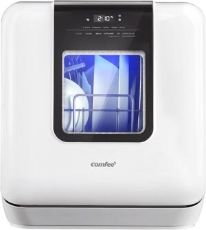 COMFEE’ Portable Countertop Dishwasher With 6L Water Tank