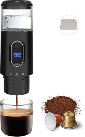 AMRZS Portable Electric Espresso Maker Compatible NS Pods
