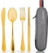 Quatish Portable Stainless Steel Travel Cutlery Set