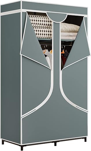 SORCEDAS Portable Wardrobe Closet Storage Organizer 34 Inch