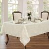 Newbridge Portofino Scalloped Damask Tablecloth, Ivory