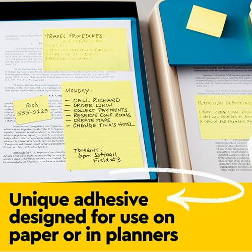 Post-it Sticky Note Pads, 3x3 Inches, Canary Yellow - Image 4
