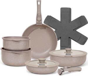 SODAY Pots And Pans Set With Detachable Handle