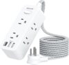 BESHON Power Strip Surge Protector, 6 Outlets, 3 USB