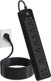 AiJoy Power Strip With 12 Outlets, 4 USB Ports