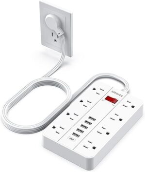 SMNICE Power Strip With USB, 8 Outlets
