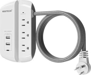 oviitech Power Strip With USB-C, Surge Protector